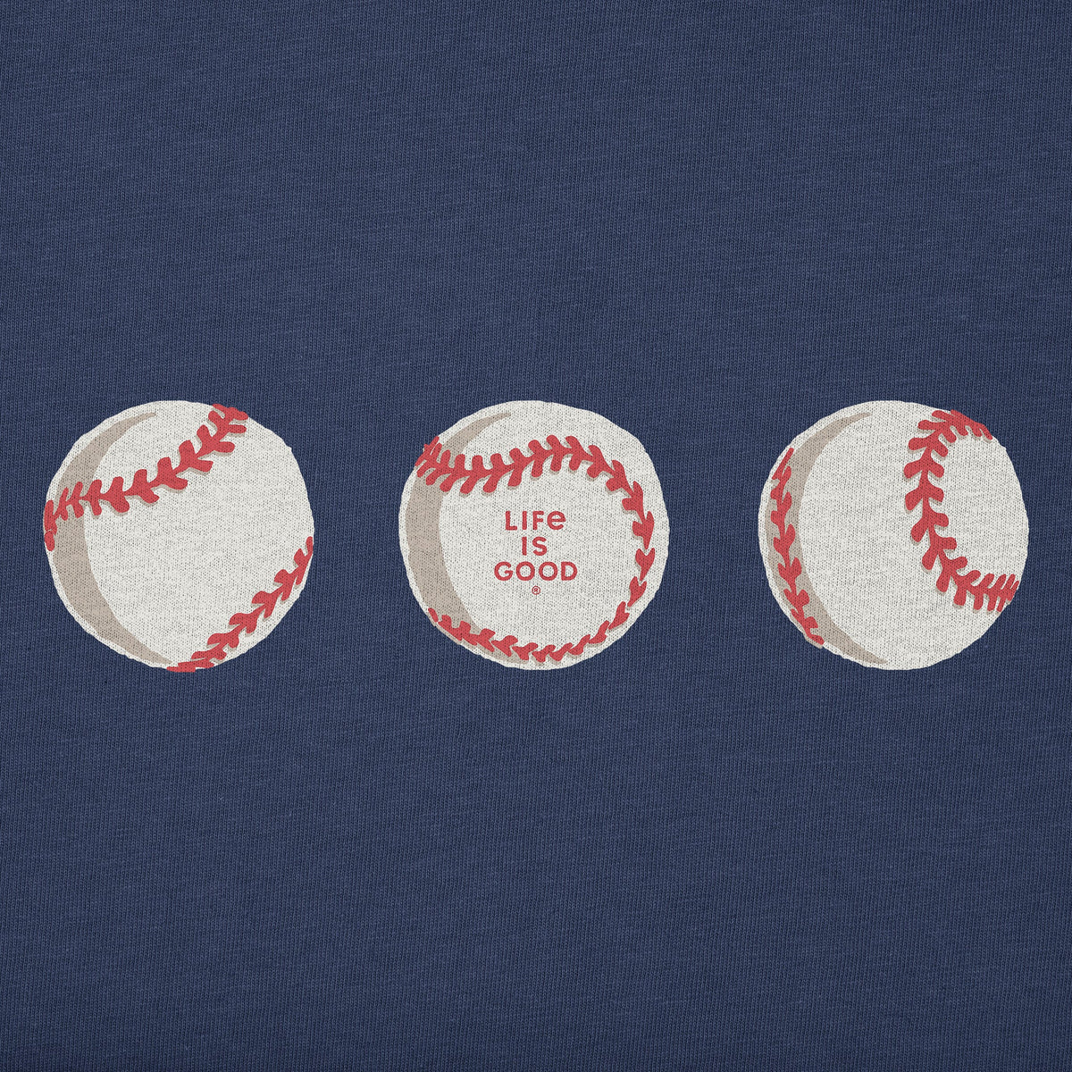 Men's Three Baseballs Short Sleeve Crusher Tee product image 2