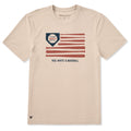 Men's Red White & Baseball Flag Short Sleeve Crusher Tee product image 1