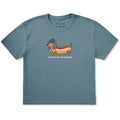 Women's Just Here for the Wiener Dogs Short Sleeve Crusher Boxy Tee