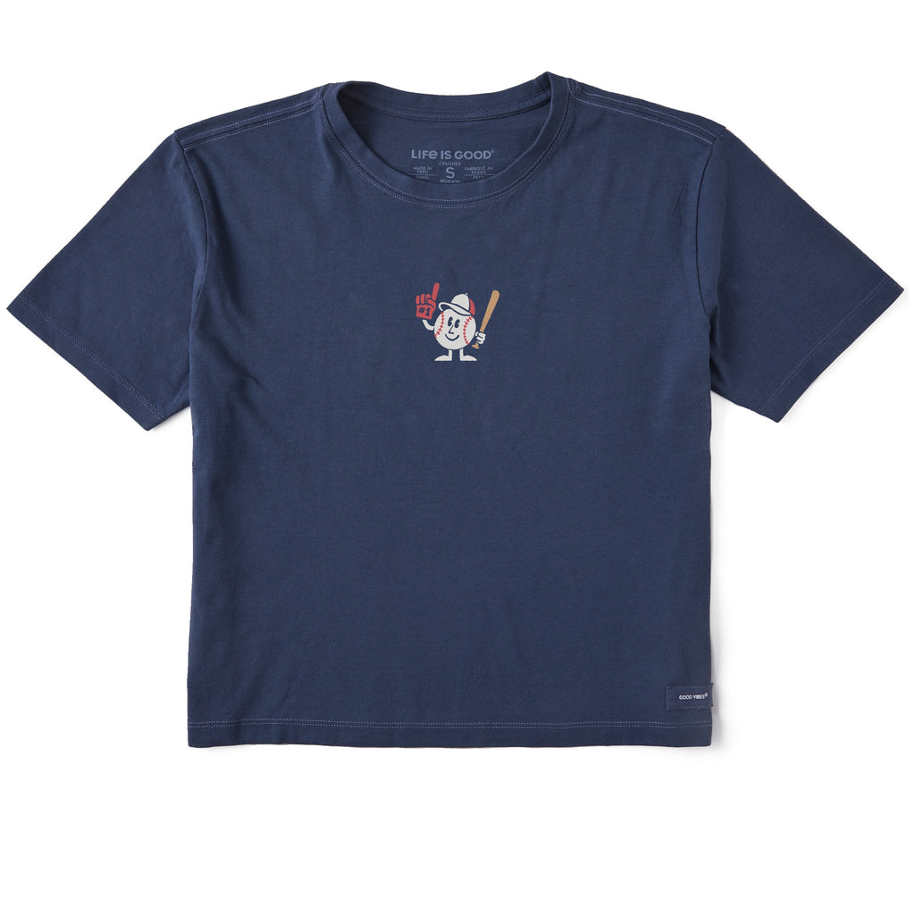 Women's #1 Baseball Guy Short Sleeve Crusher Boxy Tee product image 1