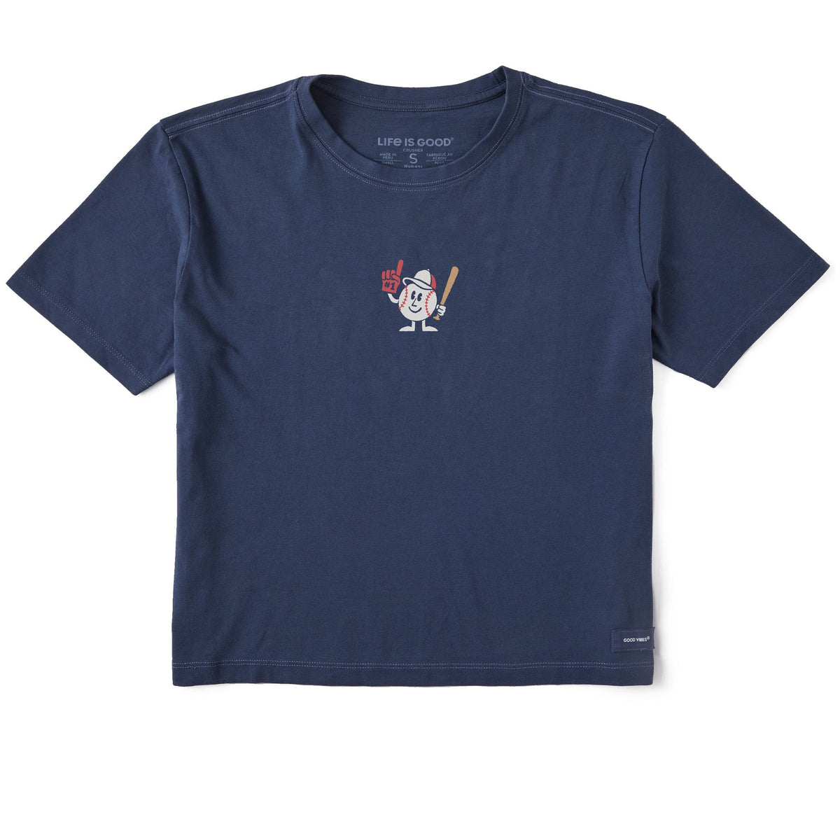 Women's #1 Baseball Guy Short Sleeve Crusher Boxy Tee product image 1