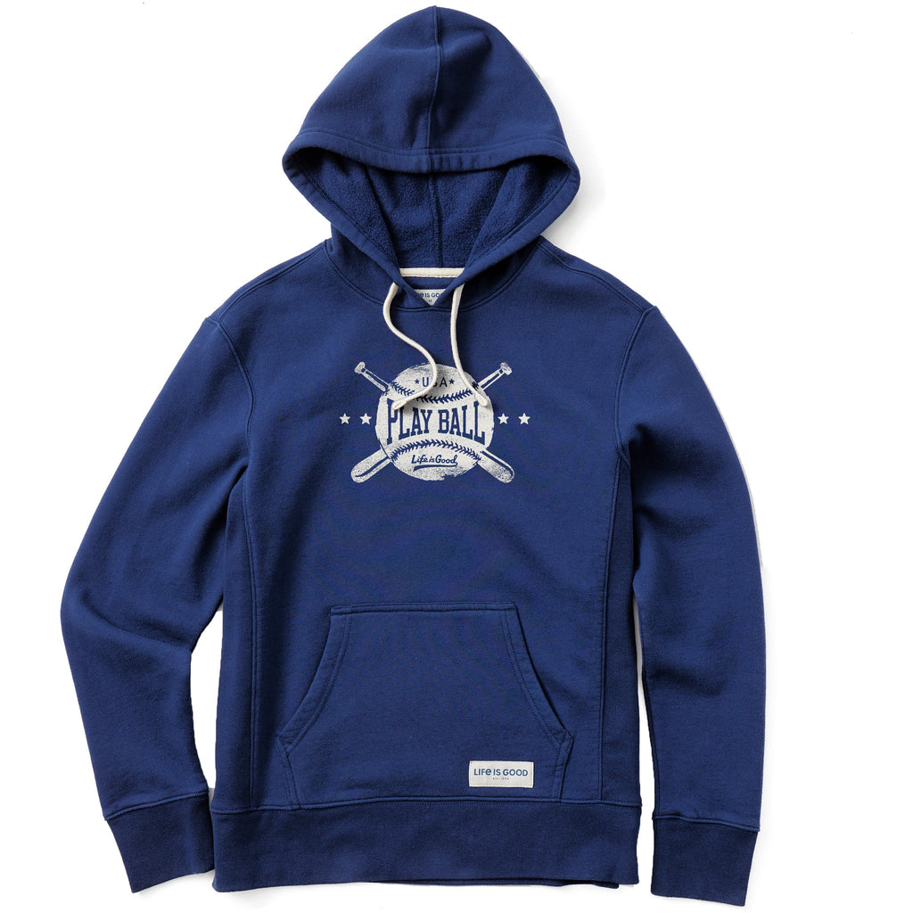Women's Play Ball Crossed Bats Simply True Fleece Hoodie product image 1