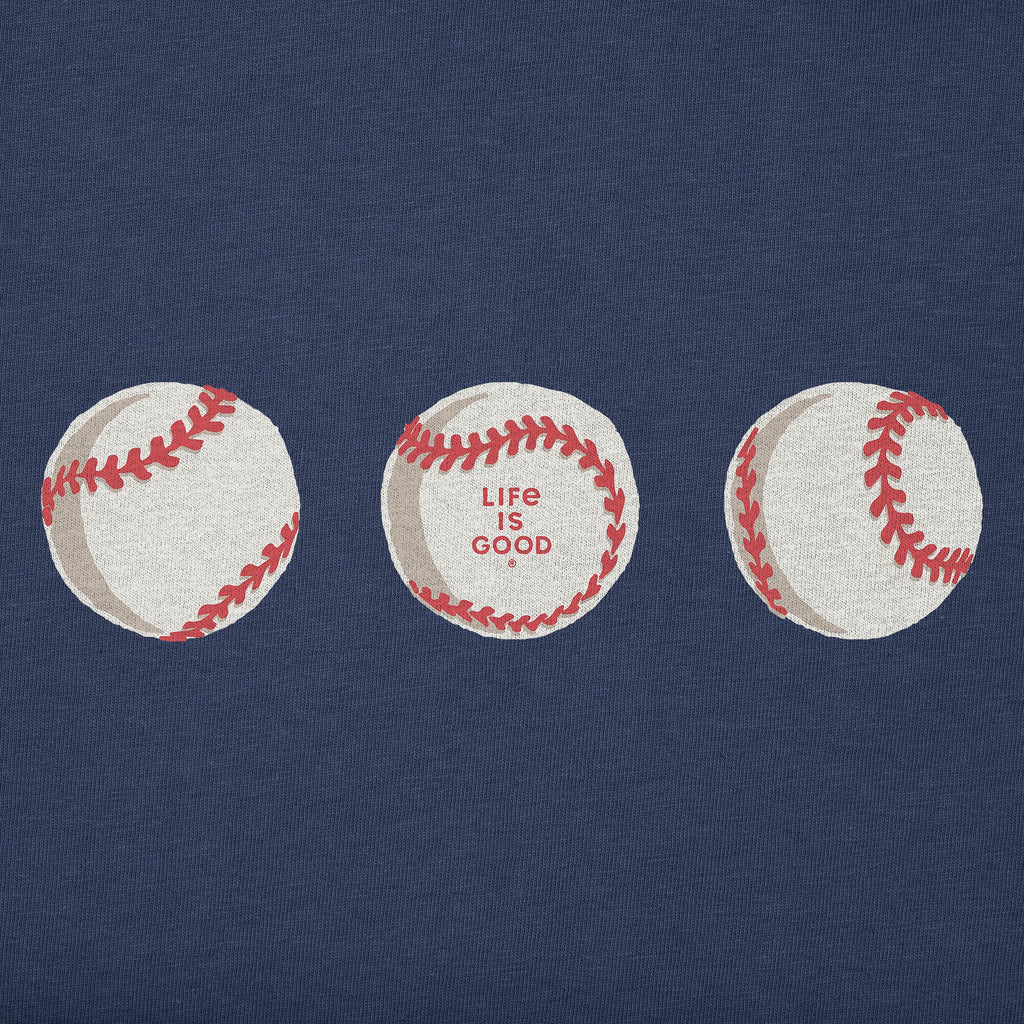 Women's Three Baseballs Short Sleeve Vee product image 2