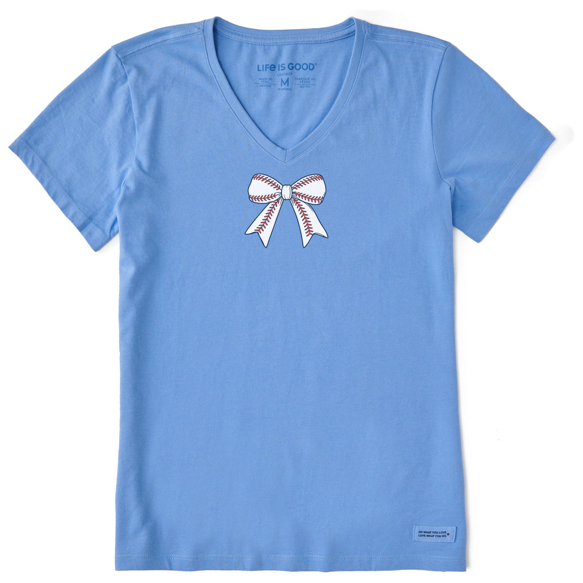 Women's Baseball Bow Short Sleeve Crusher Vee product image 1