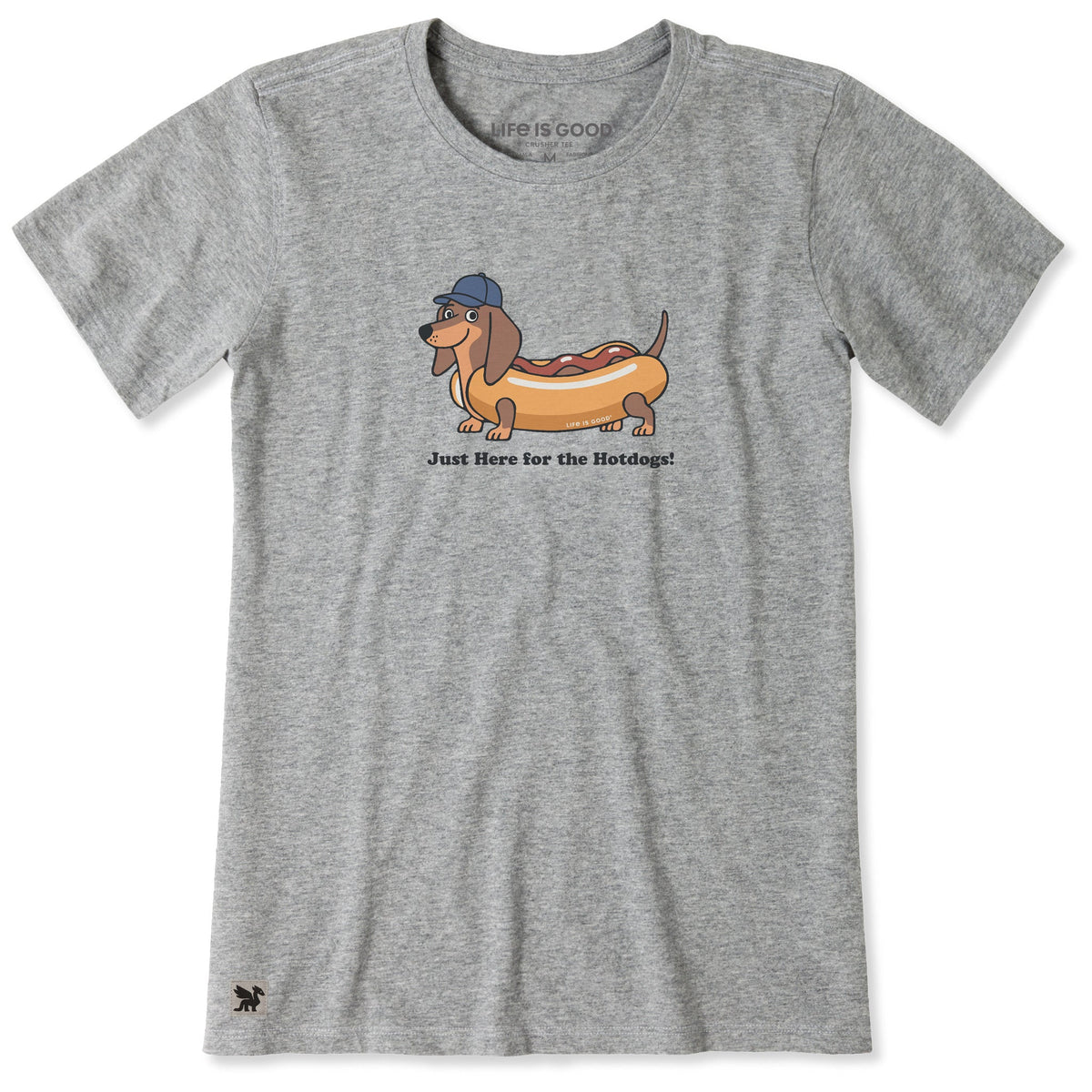 Women's Just Here for the Wiener Dogs Short Sleeve Crusher Tee