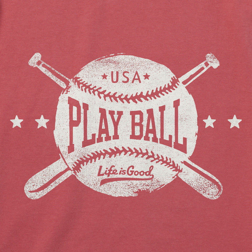 Women's Play Ball Crossed Bats Short Sleeve Crusher Tee product image 2