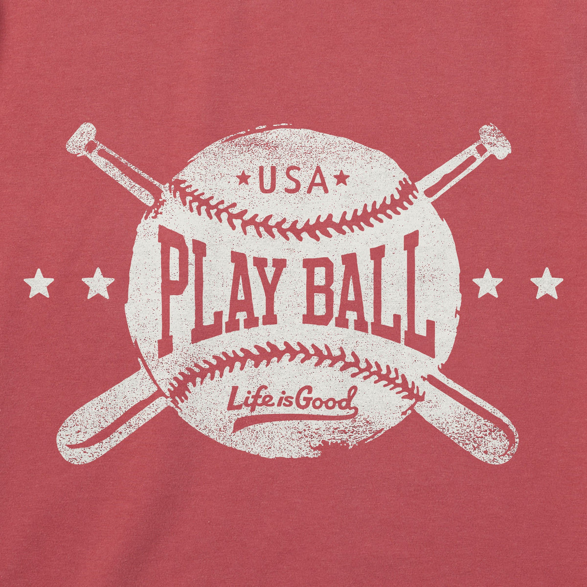 Women's Play Ball Crossed Bats Short Sleeve Crusher Tee product image 2