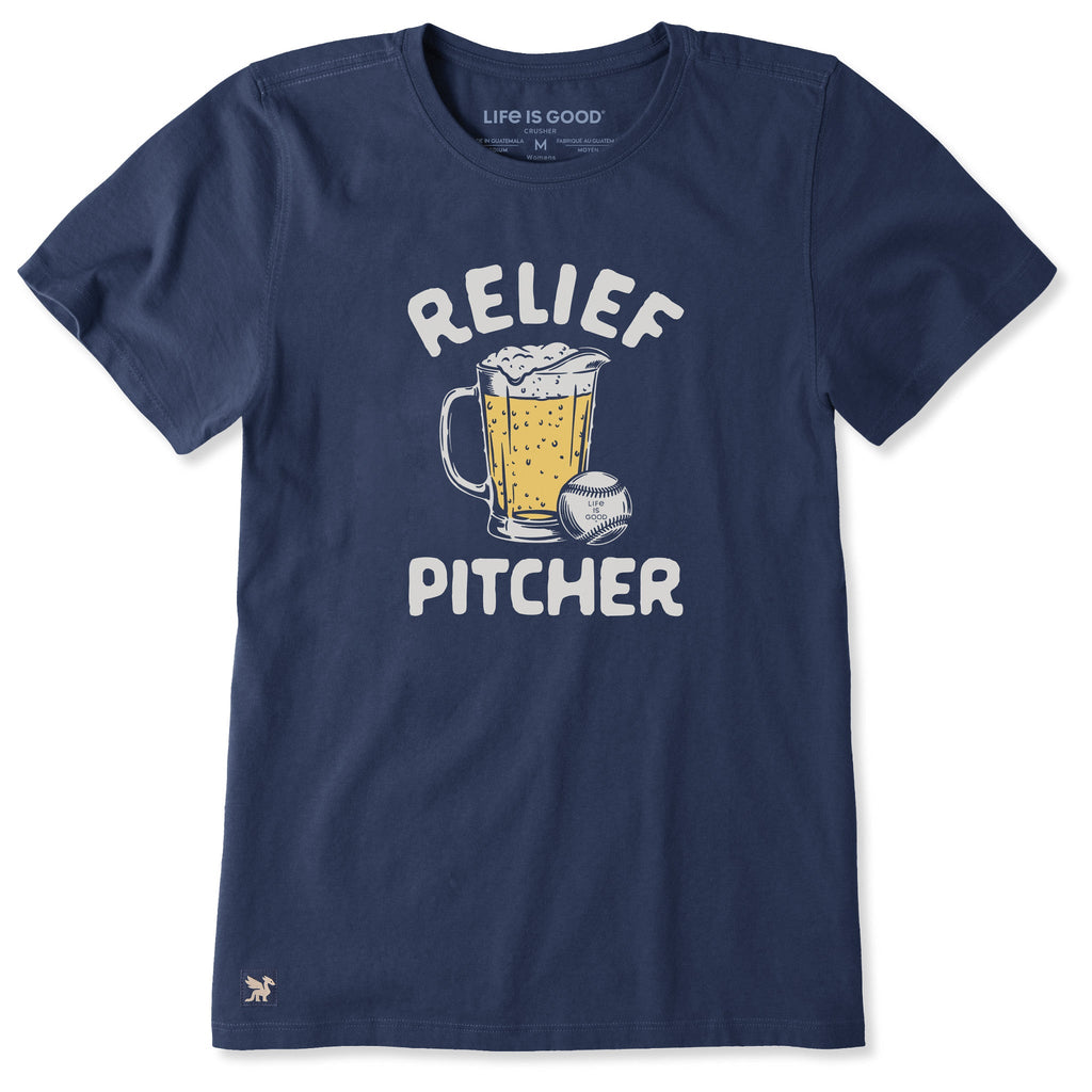 Women's Relief Pitcher Baseball Short Sleeve Crusher Tee