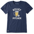 Women's Relief Pitcher Baseball Short Sleeve Crusher Tee