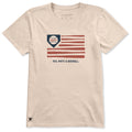 Women's Red White & Baseball Flag Short Sleeve Crusher Tee product image 1