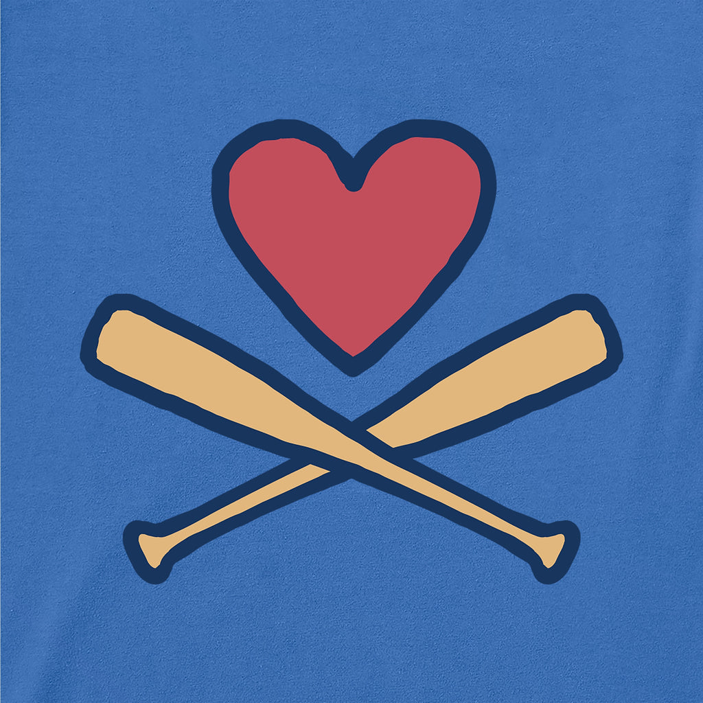 Women's Baseball Bats and Heart Short Sleeve Crusher Tee product image 2