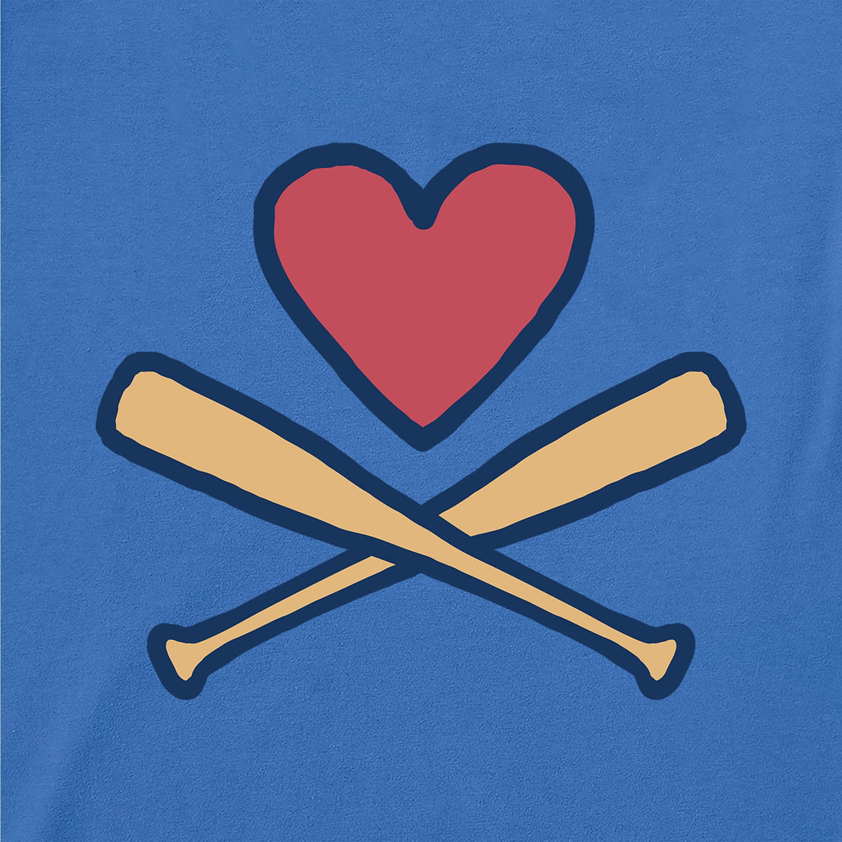 Women's Baseball Bats and Heart Short Sleeve Crusher Tee product image 2