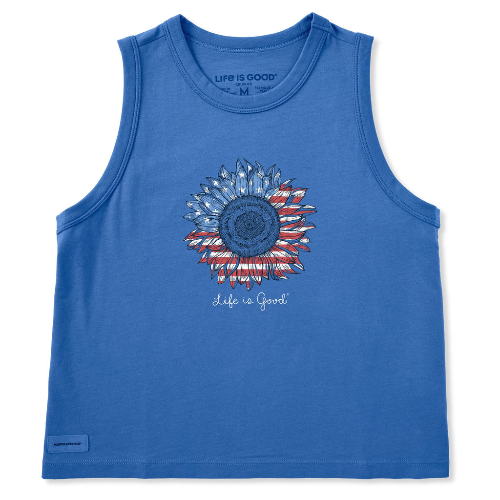 Women's American Sunflower Crusher Boxy Tank product image 1