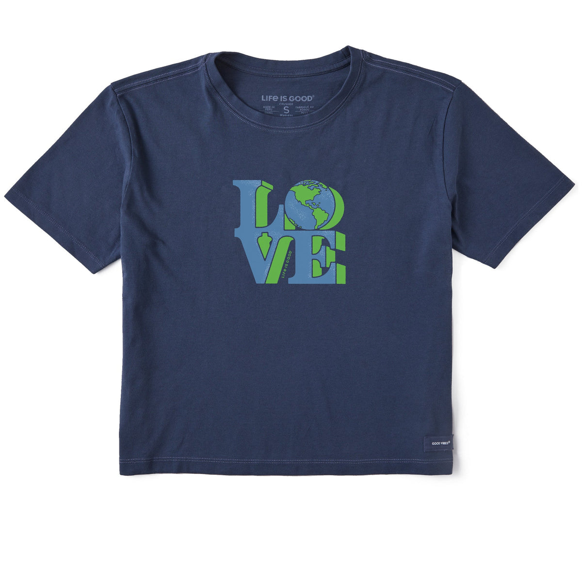 Women's Love Globe Short Sleeve Crusher Boxy Tee product image 1