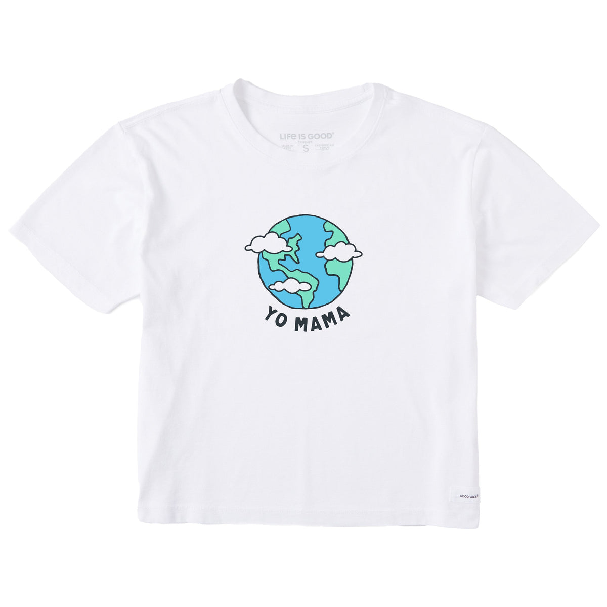 Women's Yo Mama Earth Short Sleeve Crusher Boxy Tee product image 1