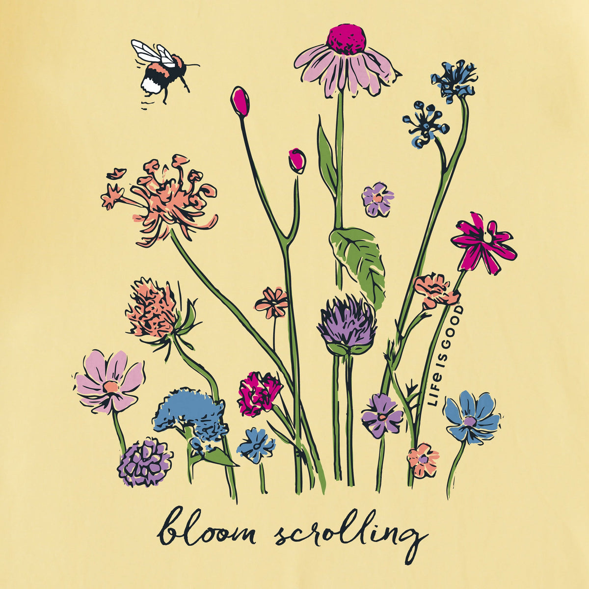 Women's Bloom Scrolling Short Sleeve Crusher Tee product image 2