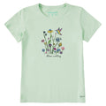 Women's Bloom Scrolling Hummingbird Short Sleeve Crusher Tee product image 1