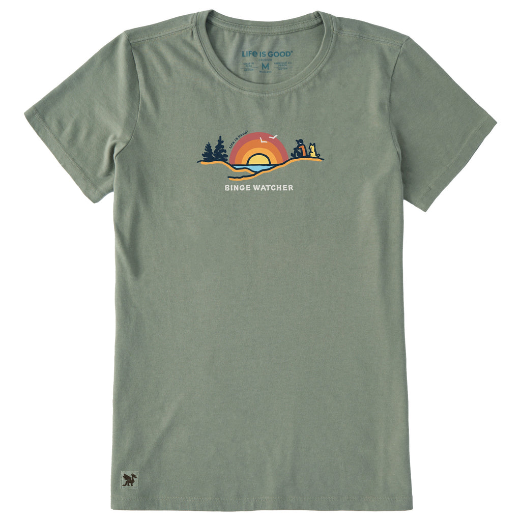 Women's Binge Watcher Beach Vista Short Sleeve Crusher Tee product image 1