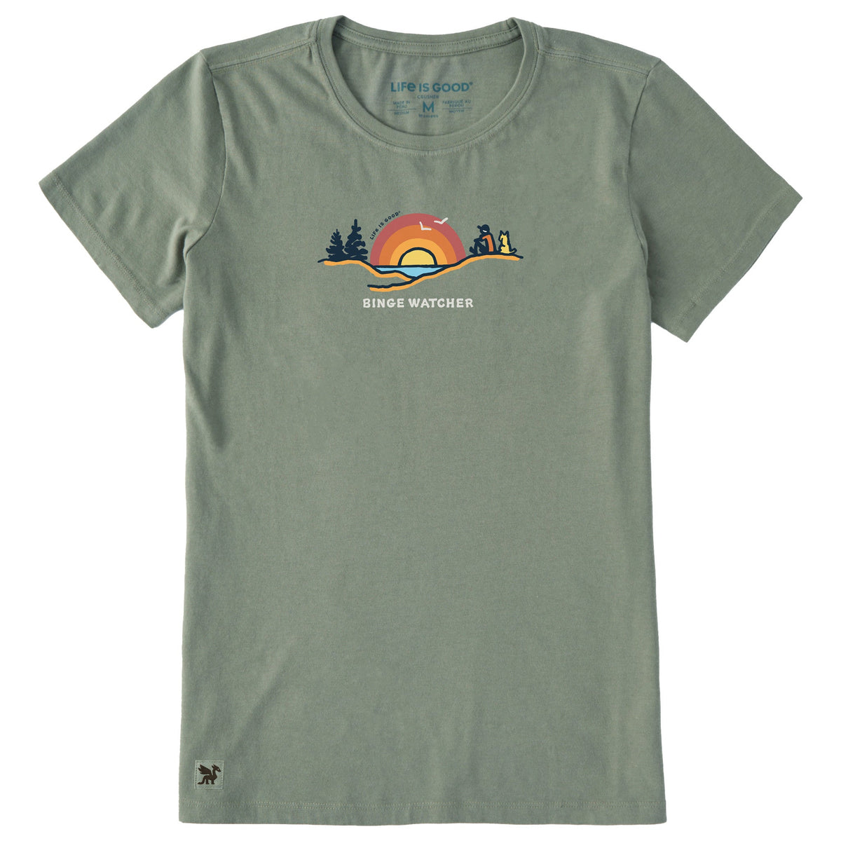 Women's Binge Watcher Beach Vista Short Sleeve Crusher Tee product image 1