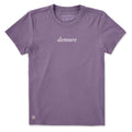 Women's Demure Script Short Sleeve Crusher Tee product image 1