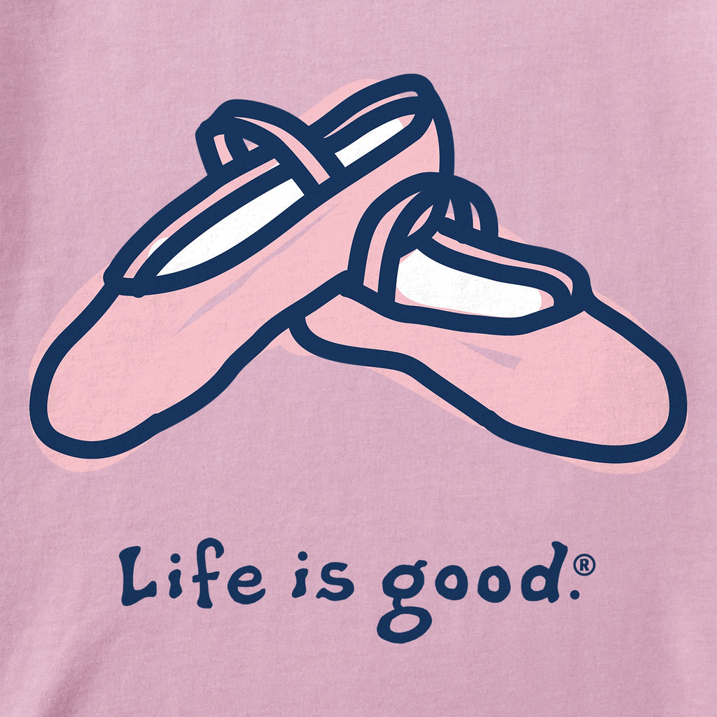 Kids Ballet Slippers Long Sleeve Crusher Tee