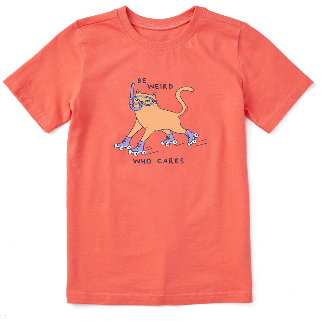 Kids Be Weird Who Cares Short Sleeve Crusher Tee product image 1