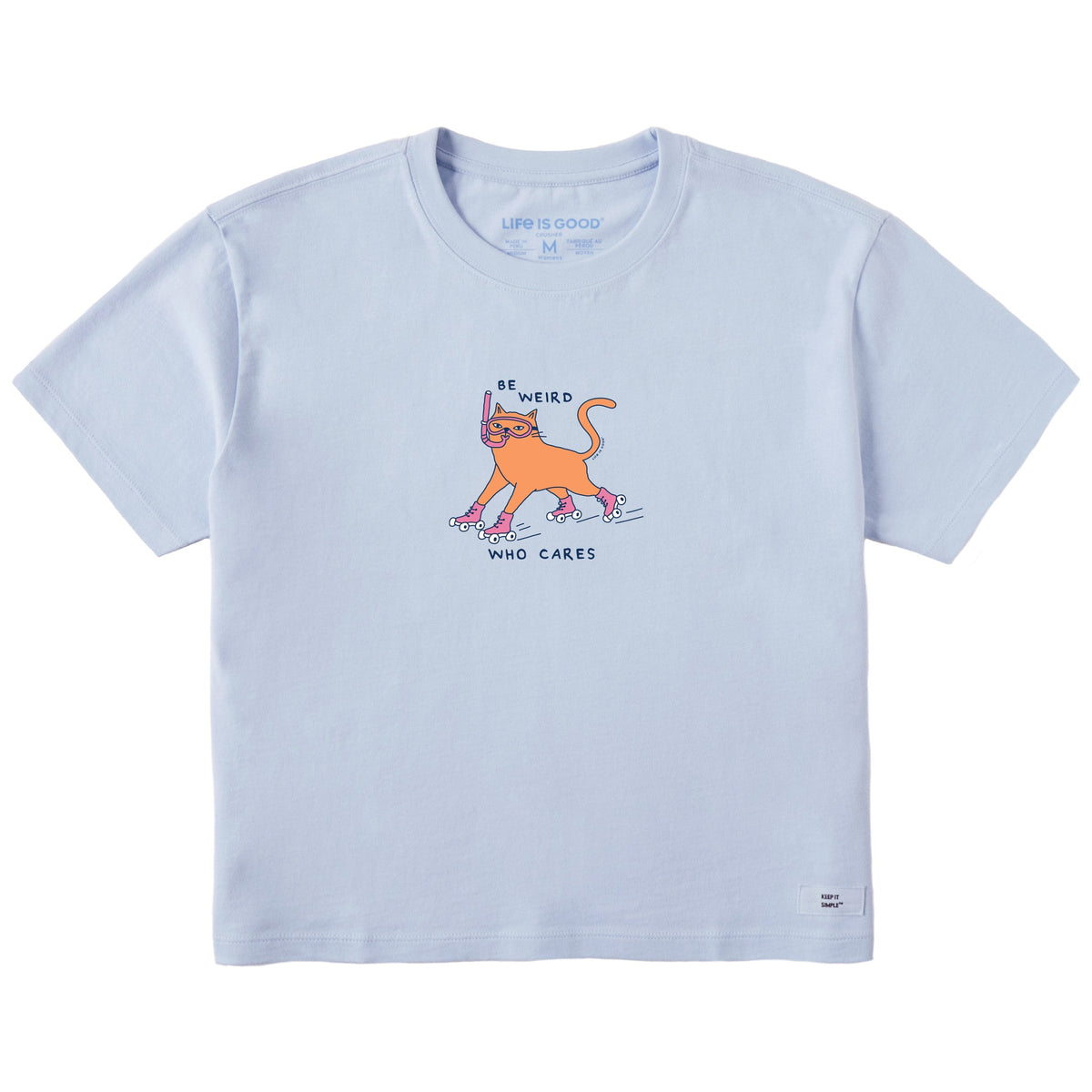 Women's Be Weird Who Cares Short Sleeve Crusher Boxy Tee product image 1