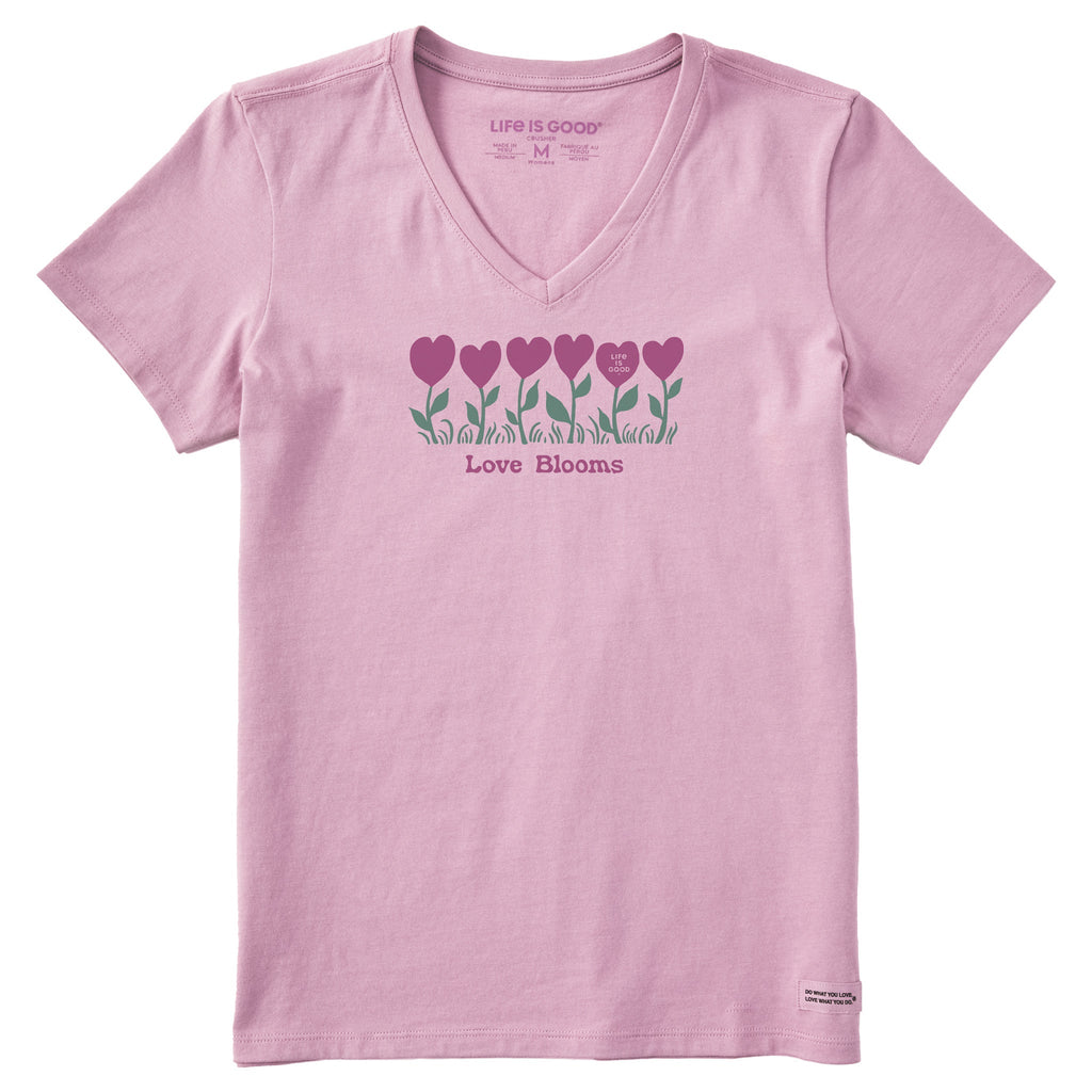 Women's Love Blooms Short Sleeve Crusher Vee product image 1
