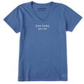 Women's How Lucky Are We Simple Short Sleeve Crusher Vee product image 1