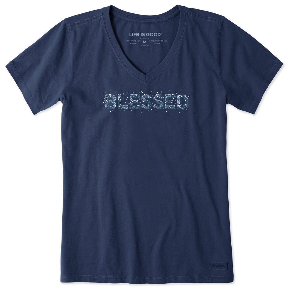 Women's Blessed Sparkle Short Sleeve Crusher Vee product image 1