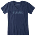 Women's Blessed Sparkle Short Sleeve Crusher Vee product image 1