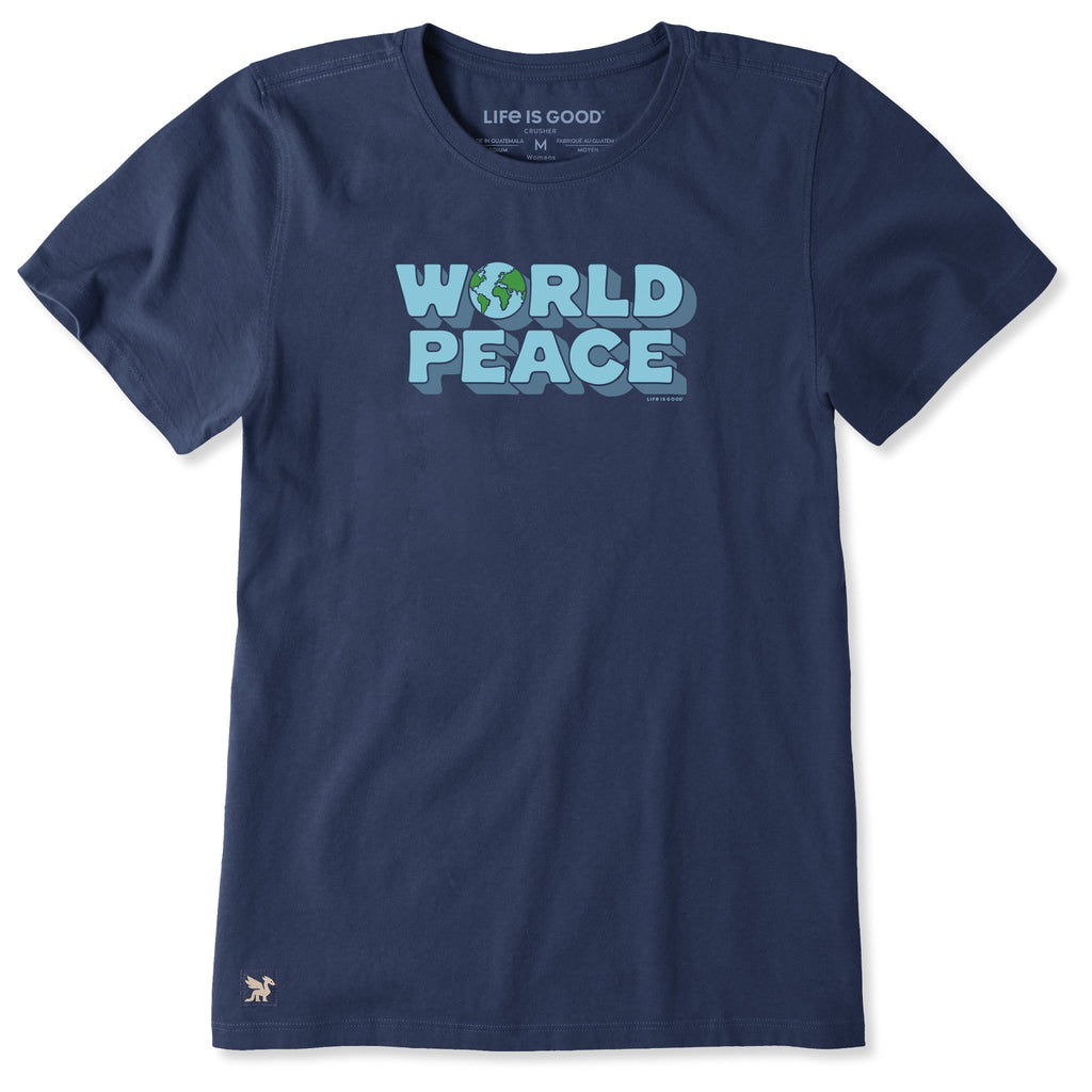 Women's World Peace Short Sleeve Crusher Tee product image 1