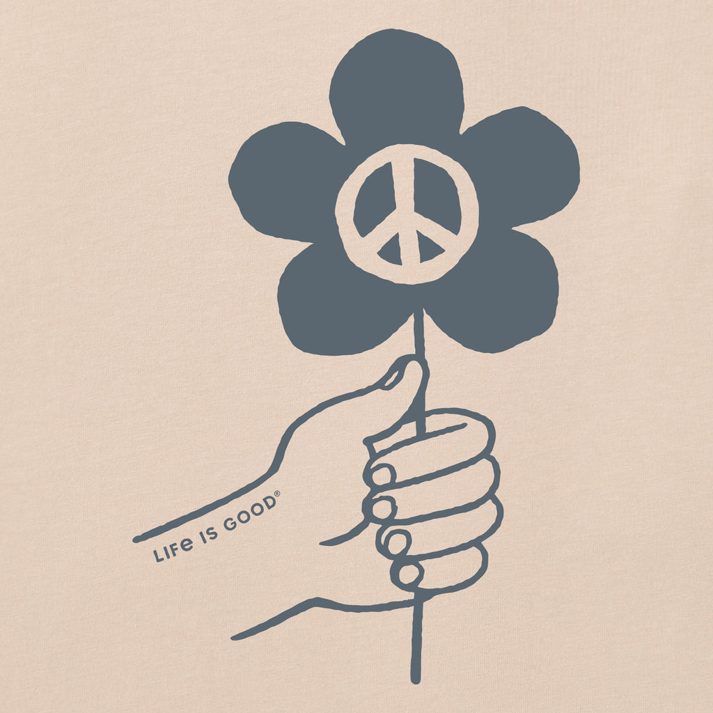 Women's Peace Flower Hand Short Sleeve Crusher Tee product image 2