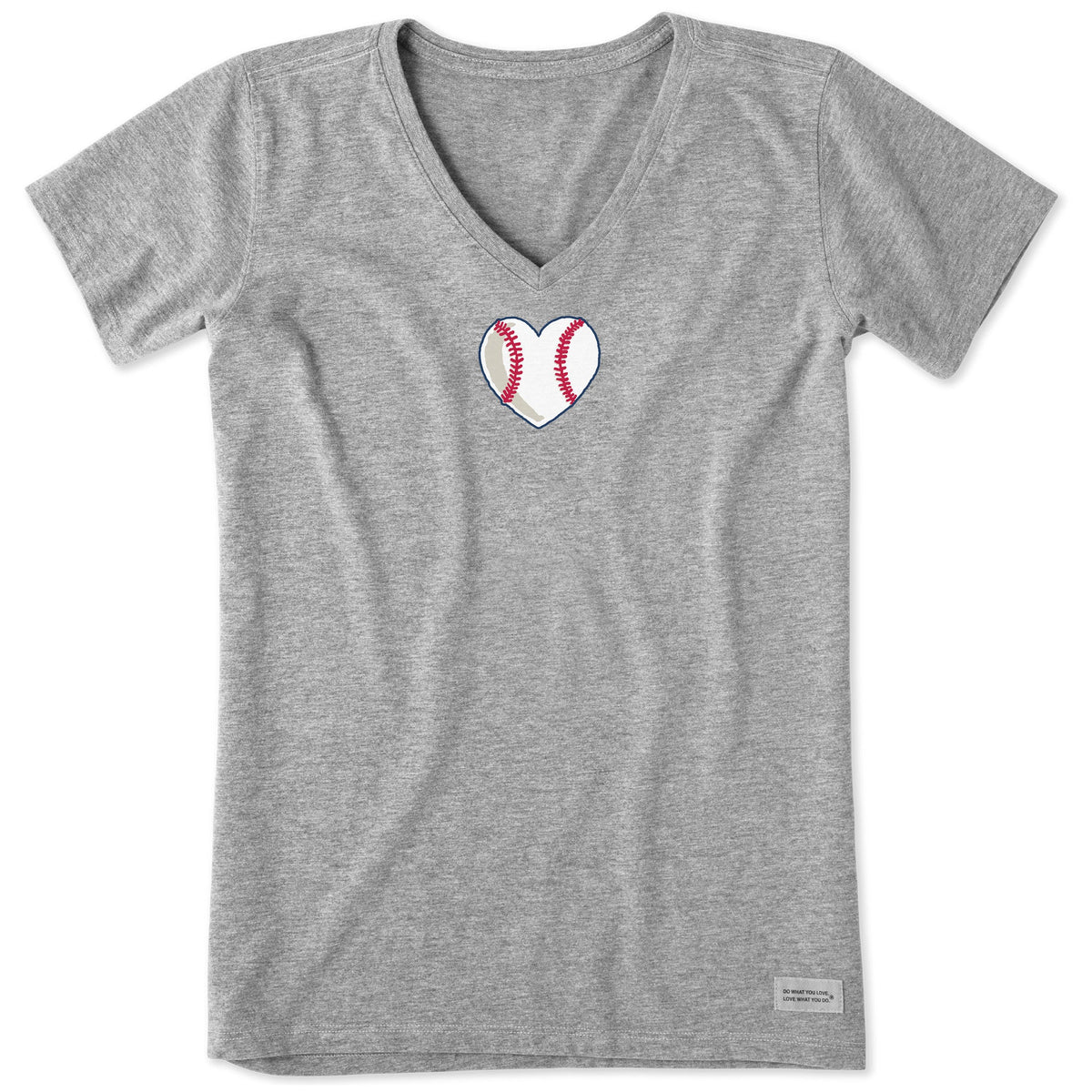 Women's Baseball Heart Short Sleeve Crusher Vee product image 3