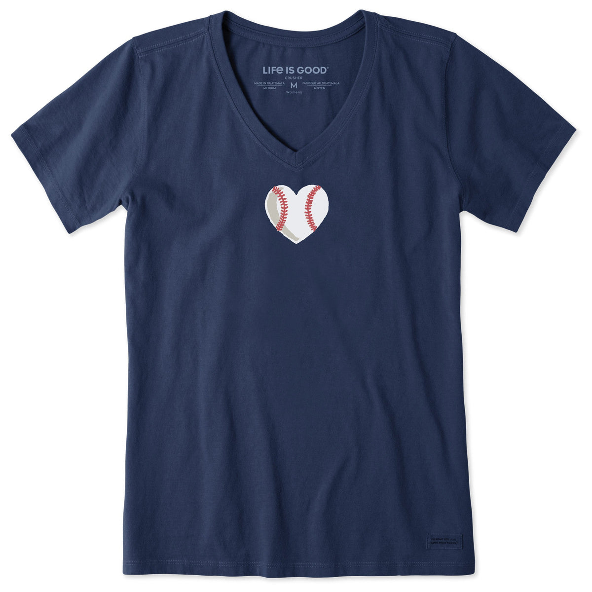 Women's Baseball Heart Short Sleeve Crusher Vee product image 5