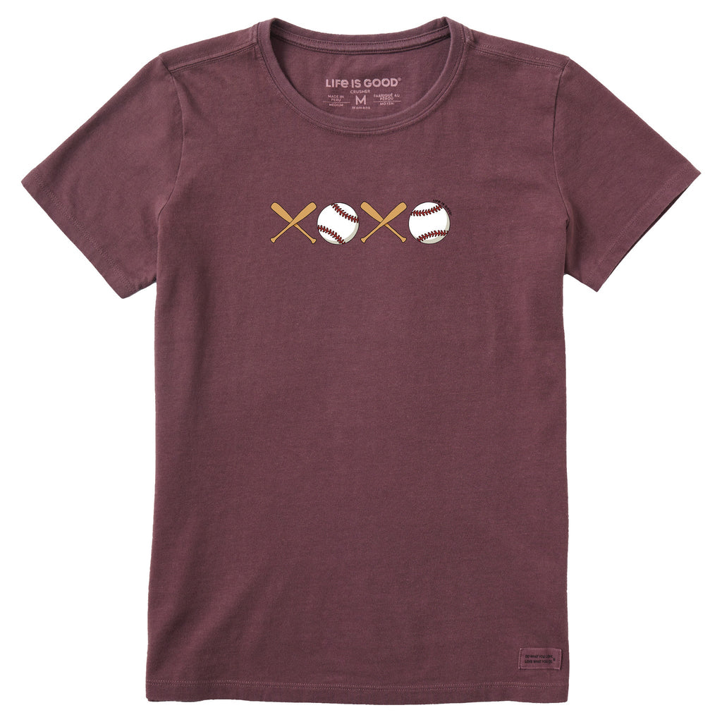 Women's XOXO Baseball Short Sleeve Crusher Tee product image 3