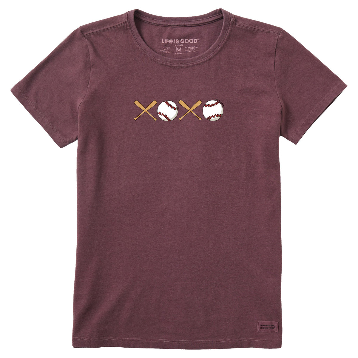 Women's XOXO Baseball Short Sleeve Crusher Tee product image 3
