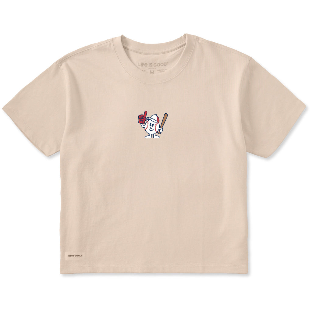 Women's #1 Baseball Guy Short Sleeve Crusher Boxy Tee product image 3