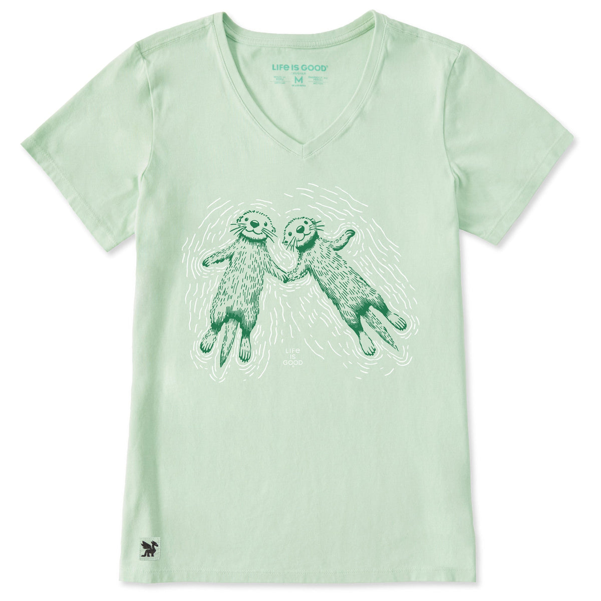 Women's Two Sea Otters Holding Hands Short Sleeve Crusher product image 3