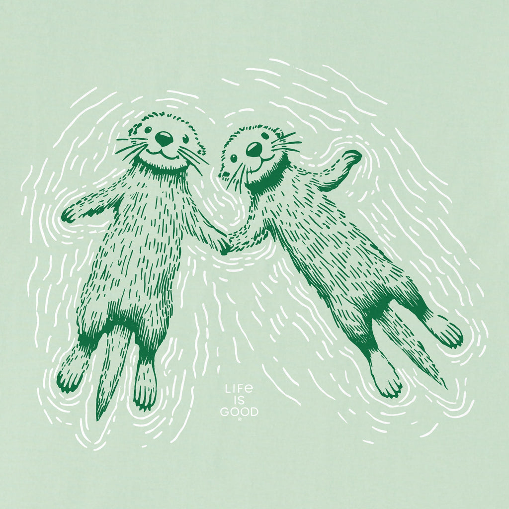 Women's Two Sea Otters Holding Hands Short Sleeve Crusher product image 4