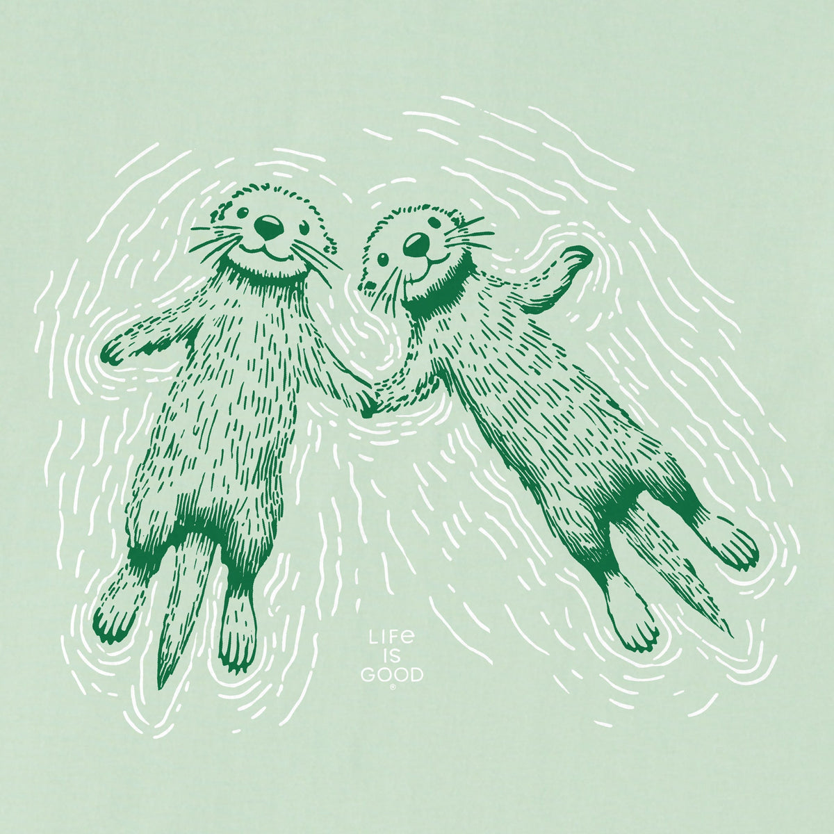 Women's Two Sea Otters Holding Hands Short Sleeve Crusher product image 4