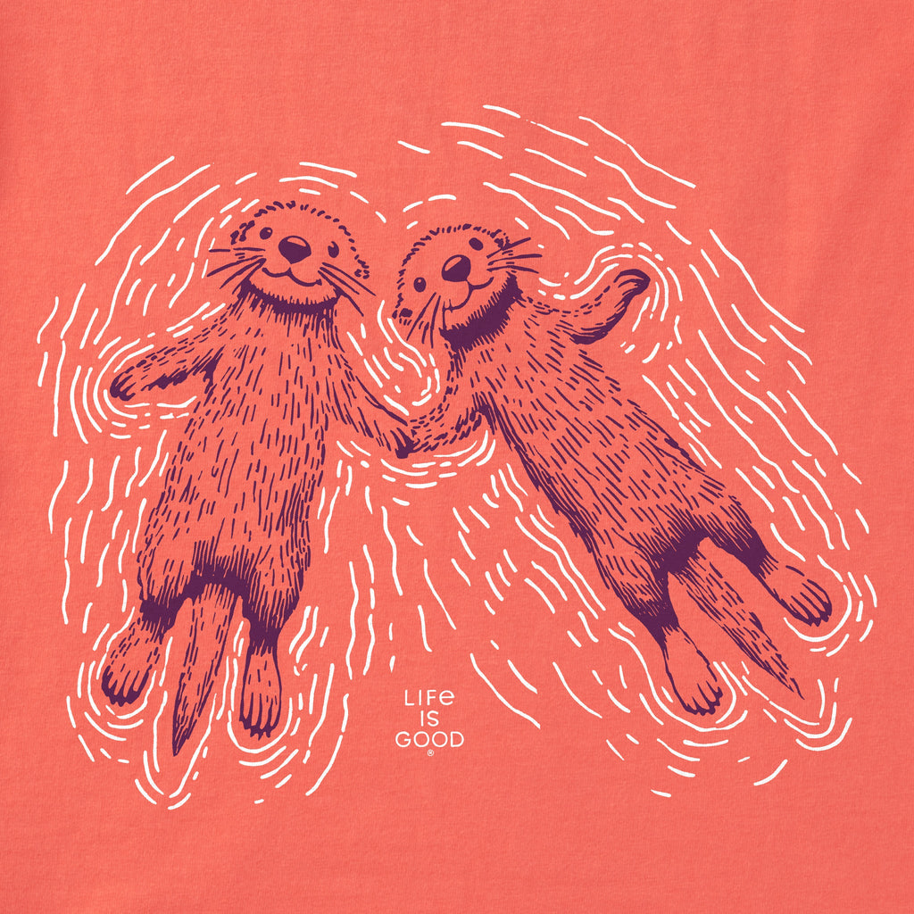 Women's Two Sea Otters Holding Hands Short Sleeve Crusher product image 6