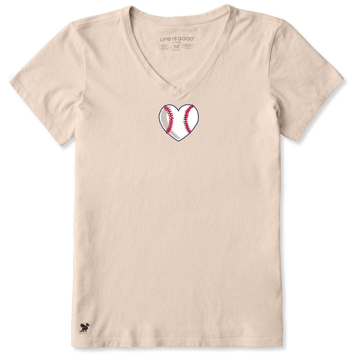 Women's Baseball Heart Short Sleeve Crusher Vee product image 7