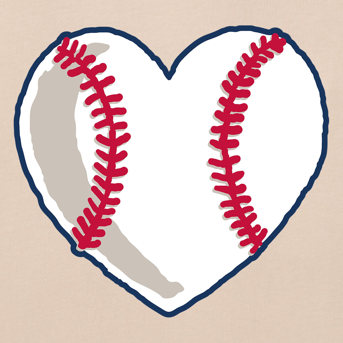 Women's Baseball Heart Short Sleeve Crusher Vee product image 8